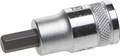 Торцовая бита-головка KRAFTOOL ″INDUSTRIE QUALITAT″, материал S2, HEX, сатинированная, 1/2″, H8 00021165
