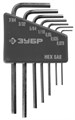 ЗУБР 7 шт, набор мини имбусовых ключей (27475-H7) 00022307