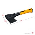 KRAFTOOL X5, 440/620 г, в чехле, 230 мм, универсальный топор (20660-05) 00023973