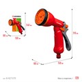 GRINDA P-8, 8 режимов, курок сзади, пластиковый, поливочный пистолет (8-427370) 00024609