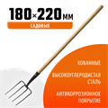 GRINDA 180 х 220 х 1300 мм, четырёхрогие, кованные зубья, антикор. покрытие, деревянный черенок высш. сорт, вилы кованые (39721) 00025222