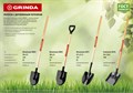 GRINDA 120 см, деревянный лакированный черенок в/с, D-рукоятка, штыковая лопата, закаленное полотно (421823) 00025312