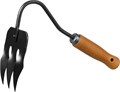 GRINDA ProLine 120х86х265 мм, 3-х зубые, деревянная ручка, грабли-рыхлитель (421514) 00025449