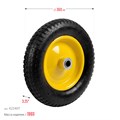 GRINDA WP-25, 360 мм, для тачек (арт. 422394, 422397, 422400), стальной диск, подшипник - 25,4 мм, пневматическое колесо (422407) 00025604