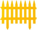 GRINDA Классика, 28 х 300 см, желтый, 7 секций, декоративный забор (422201-Y) 00026066