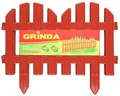 GRINDA Палисадник, 28 х 300 см, терракот, 7 секций, декоративный забор (422205-T) 00026071