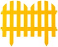 GRINDA Палисадник, 28 х 300 см, желтый, 7 секций, декоративный забор (422205-Y) 00026072
