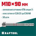 KRAFTOOL ETA Опция 7, М10 х 90, 50 шт, клиновой анкер (302184-10-090) 00026288