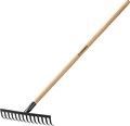 GRINDA GT-14 WOOD, 360 х 80 х 1300 мм, 14 прямых зубцов, углерод. сталь, антикор. покрытие, черенок дерев. высш. сорт, садовые грабли (39583-14) 000187061