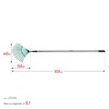 GRINDA PR-40 ALU, 440 х 250 х 1630 мм, 22 плоских зубца, алюминиевый черенок, веерные грабли, PROLine (39586) 000187063