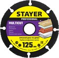 STAYER Multicut, 125 х 22.2 мм, для УШМ, диск отрезной по дереву (36860-125) 000200625