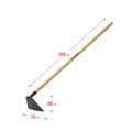 GRINDA GH-190 WOOD, 190 x 145 x 1300 мм, трапециевидный профиль, углеродистая сталь, антикор. покрытие, деревянный черенок, мотыга (39597) 000256439