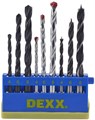 DEXX дерево 4-6-8 мм, металл 4-6-8 мм, бетон 4-6-8 мм, набор комбинированных сверл (2970-H9) 000710115