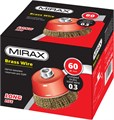 MIRAX 60 мм, витая стальная латунированная проволока 0.3 мм, чашечная щетка-крацовка для УШМ (35142-060) 0002153163