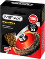 MIRAX 100 мм, витая стальная латунированная проволока 0.3 мм, коническая щетка-крацовка для УШМ (35143-100) 0002153168