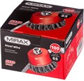 MIRAX 100 мм, жгутированная стальная проволока 0.5 мм, чашечная щетка-крацовка для УШМ (35104-100) 0002153332
