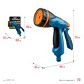 GRINDA B-8, 8 режимов, курок сзади, двухкомпонентный, поливочный пистолет, PROLine (429110) 0002182990