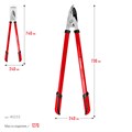 GRINDA R-740A, длина 740 мм, закаленные лезвия, антикор. покрытие, стальные рукоятки, большой контактный сучкорез (40233) 0002184310