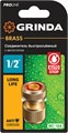 GRINDA BC-12A, 1/2″, с автостопом, из латуни, для шланга, быстросъемный соединитель, PROLine (8-426129) 0002278248