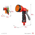 GRINDA T-7, 7 режимов, курок сзади, пластиковый с TPR, поливочный пистолет (8-427185) 0002420310