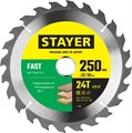 STAYER Fast, 250 x 32/30 мм, 24Т, быстрый рез, пильный диск по дереву (3680-250-32-24) 0005014642