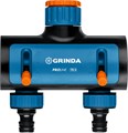 GRINDA TS-2, двухканальный 3/4″ - 1″ с внутренней резьбой, соединитель с внешней резьбой 3/4″ - 1, поливочный распределитель, PROLine (8-426312) 0006455378