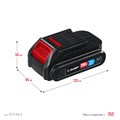 ЗУБР T7, 20 В, 2.0 А·ч, аккумуляторная батарея, Профессионал (ST7-20-2) 0007361155