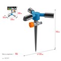 GRINDA RR-P, 75 м, 2 полив, 3 сопла, на пике, ударопрочный пластик, круговой распылитель, PROLine (40341) 0008303590
