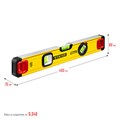 STAYER PRO STABIL, 400 мм, усиленный профиль, уровень с поворотным глазком, Professional (3471-040) 0008840869