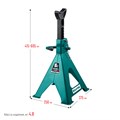 KRAFTOOL S-PIN, 6 т, 390 - 605 мм, усиленная страховочная подставка со штифтом (43465-6) 00013349208