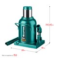 KRAFTOOL KRAFT-LIFT, 50 т, 270 - 420 мм, бутылочный гидравлический домкрат (43462-50) 00013349315