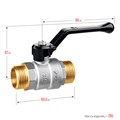 ЗУБР d 3/4″, ручка-рычаг, ″папа-папа″, полнопроходной шаровой кран (51326-3/4) 00013529323