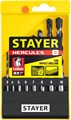 STAYER Hercules, 8 шт: d 3-4-5-6-7-8-9-10 мм, набор сверл по бетону, Professional (2915-H8) 00014315551