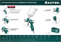 KRAFTOOL AirFlat, LVLP, 1.4 мм, пневматический краскопульт с верхним бачком (06524-1.4) 00015667729