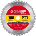ЗУБР Оптимальный рез, 185 x 30/20 мм, 40Т, пильный диск по дереву (36912-185-30-40) 00015908472