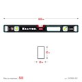 KRAFTOOL A-RATE CONTROL, 600 мм, точность 0.3 мм/м, с инновационным зеркальным глазком, сверхпрочный уровень (34986-60) 00016053779