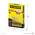STAYER Wood Master, 8 предм., набор ручных резцов по дереву, Professional (1836) 00016058068