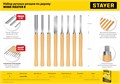 STAYER Wood Master, 8 предм., набор ручных резцов по дереву, Professional (1836) 00016058068