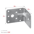 ЗУБР УНКУ-2.0, 90 x 100 x 100 x 2 мм, усиленный нержавеющий крепежный уголок, Профессионал (310516-90) 00016324011