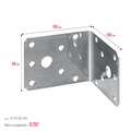 ЗУБР НКУ-2.0, 90 x 100 x 100 x 2 мм, нержавеющий крепежный уголок, Профессионал (310526-90) 00016324014