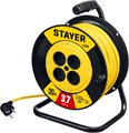 STAYER S-225, ПВС, 2 х 2.5 мм2, 30 м, 3750 Вт, силовой удлинитель на катушке (55070-30) 00016685516