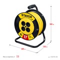 STAYER S-225, ПВС, 2 х 2.5 мм2, 30 м, 3750 Вт, силовой удлинитель на катушке (55070-30) 00016685516