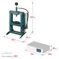 KRAFTOOL PMP-10, 10 т, гидравлический пресс с гидронасосом и манометром (43472-10) 00016719905