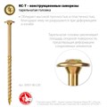 ЗУБР КС-Т, 220 х 8.0 мм, TX40, тарельчатая головка желтый цинк, 50 шт (2,39 кг.), конструкционный саморез, Профессионал (30051-80-220) 00018213221
