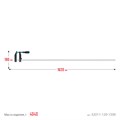 KRAFTOOL XF-1500/120, 120 х 1500 мм, струбцина F (32011-120-1500) 00018684647