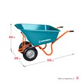GRINDA GP-1, кузов увеличенного объема 260 л, г/п 120 кг, ударопрочный пластик, тачка садовая PROLine (422401) 00018760422