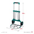 KRAFTOOL ATLANT, до 120кг, каркас и платформа из алюминия, платформа 48.5х35см, колеса d18см, вес 6.9кг, складная хозяйственная тележка (38751-120) 00018861400
