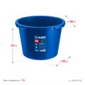 ЗУБР 40 л, первичный высокопрочный пластик, усиленный круглый строительный таз (06094-45) 00019270620