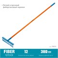 GRINDA PR-12T FIBER, 380 х 100 х 1530 мм, 12 витых зубцов, углеродистая сталь, фибергласовый черенок, садовые грабли, PROLine (39654) 00020093092