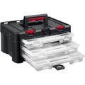 KETER STACKNROLL, 481 х 332 х 233 мм, (19″), пластиковый ящик с 3 органайзерами и 18 ячейками (38406) 00020240797